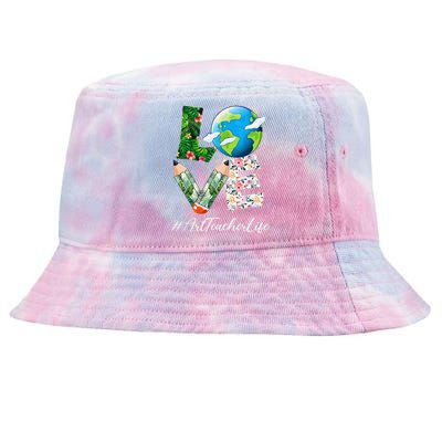 Art Teacher Love World Earth Day Anniversary Save The Planet Tie-Dyed Bucket Hat