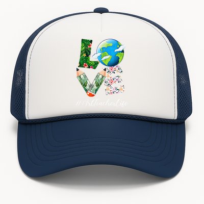 Art Teacher Love World Earth Day Anniversary Save The Planet Trucker Hat