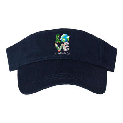 Art Teacher Love World Earth Day Anniversary Save The Planet Valucap Bio-Washed Visor