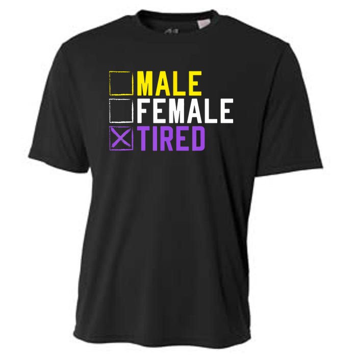 Asexual Transexual Lgbt Pride Gift Tired Non Binary Cooling Performance Crew T-Shirt