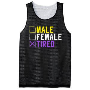 Asexual Transexual Lgbt Pride Gift Tired Non Binary Mesh Reversible Basketball Jersey Tank