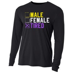 Asexual Transexual Lgbt Pride Gift Tired Non Binary Cooling Performance Long Sleeve Crew