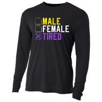 Asexual Transexual Lgbt Pride Gift Tired Non Binary Cooling Performance Long Sleeve Crew