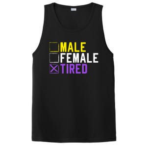 Asexual Transexual Lgbt Pride Gift Tired Non Binary PosiCharge Competitor Tank