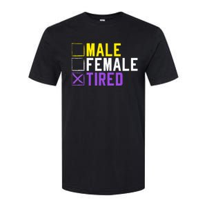 Asexual Transexual Lgbt Pride Gift Tired Non Binary Softstyle CVC T-Shirt