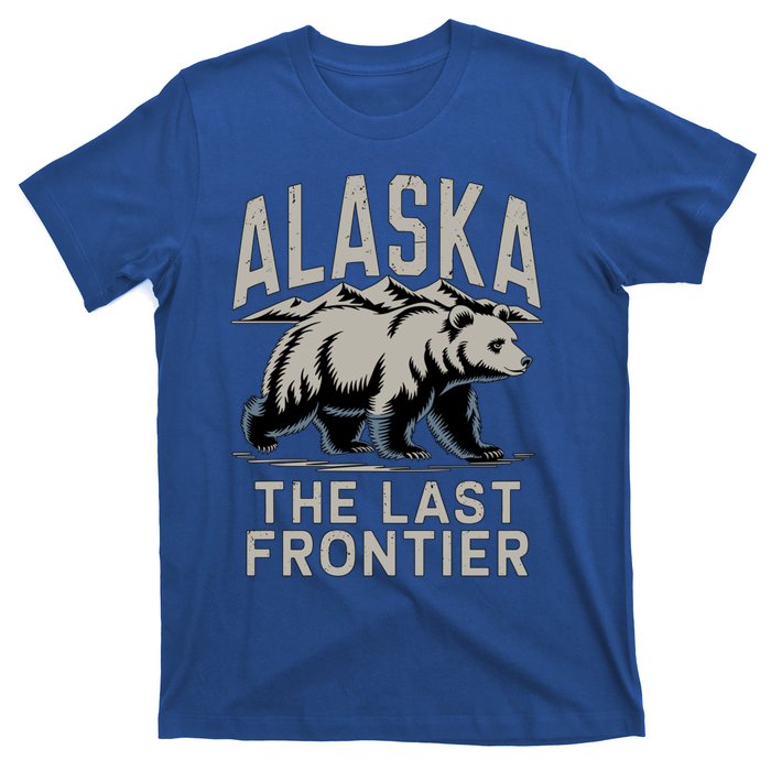 Alaska The Last Frontier Mountains And Bear Fun Meaningful Gift T-Shirt