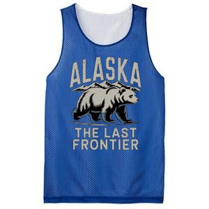 Alaska The Last Frontier Mountains And Bear Fun Meaningful Gift Mesh Reversible Basketball Jersey Tank