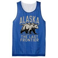 Alaska The Last Frontier Mountains And Bear Fun Meaningful Gift Mesh Reversible Basketball Jersey Tank