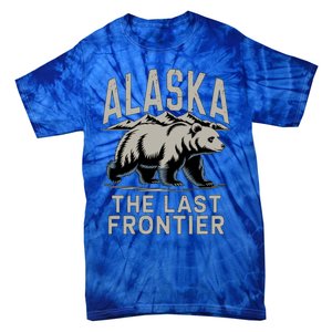 Alaska The Last Frontier Mountains And Bear Fun Meaningful Gift Tie-Dye T-Shirt