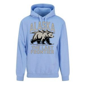 Alaska The Last Frontier Mountains And Bear Fun Meaningful Gift Unisex Surf Hoodie