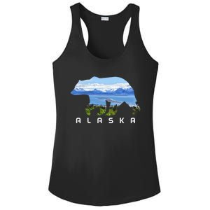 Alaska The Last Frontier Grizzly Bear Nature Lover Souvenir Gift Ladies PosiCharge Competitor Racerback Tank