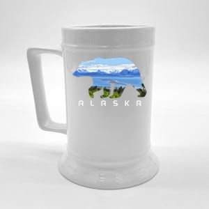 Alaska The Last Frontier Grizzly Bear Nature Lover Souvenir Gift Beer Stein