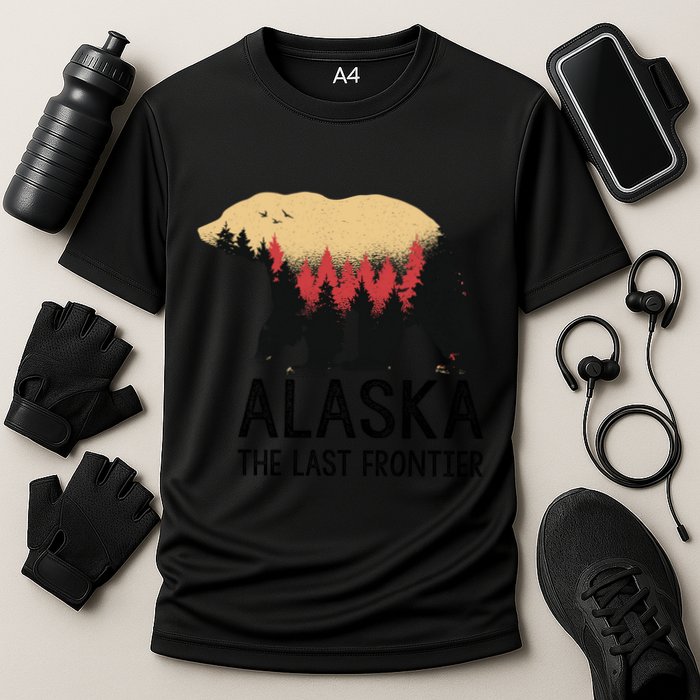 Alaska The Last Frontier Souvenir Gift Cooling Performance Crew T-Shirt