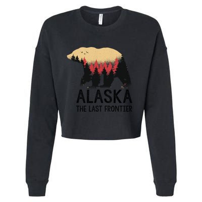 Alaska The Last Frontier Souvenir Gift Cropped Pullover Crew