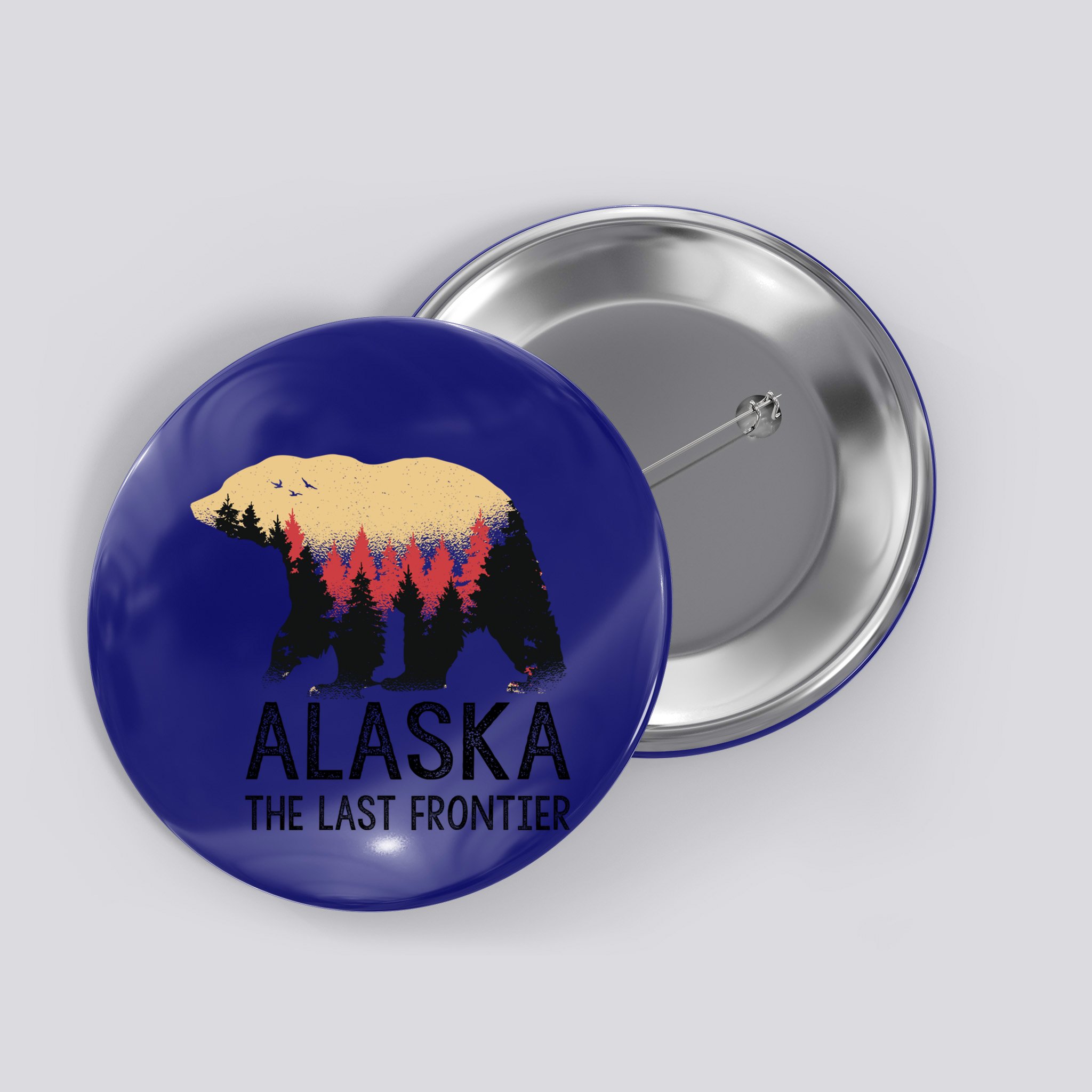 Alaska The Last Frontier Souvenir Gift Button