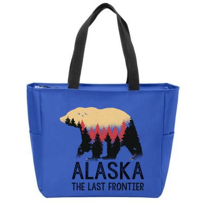 Alaska The Last Frontier Souvenir Gift Zip Tote Bag