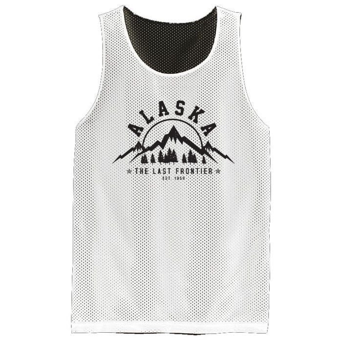 Alaska The Last Frontier Est 1959 Mountains Nature Gift Mesh Reversible Basketball Jersey Tank