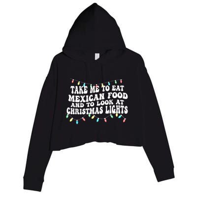 And To Look At Christmas Lights Crop Fleece Hoodie