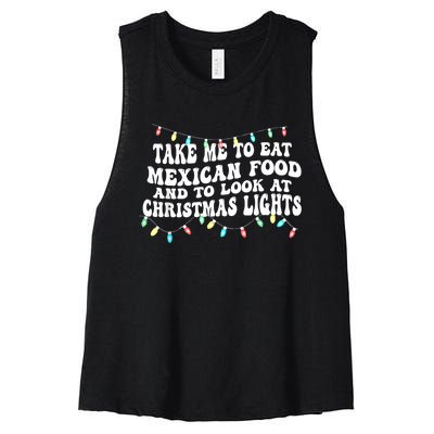 And To Look At Christmas Lights Women's Racerback Cropped Tank