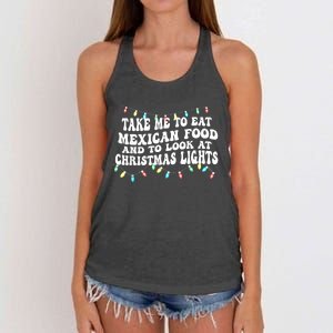 And To Look At Christmas Lights Women's Knotted Racerback Tank