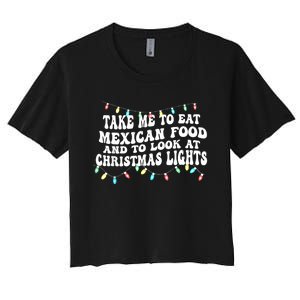 And To Look At Christmas Lights Women's Crop Top Tee