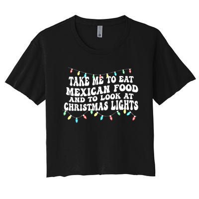 And To Look At Christmas Lights Women's Crop Top Tee