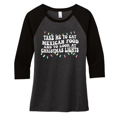 And To Look At Christmas Lights Women's Tri-Blend 3/4-Sleeve Raglan Shirt