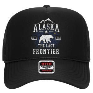 Alaska The Last Frontier Shirts Adventure Alaskan Home Gift High Crown Mesh Back Trucker Hat