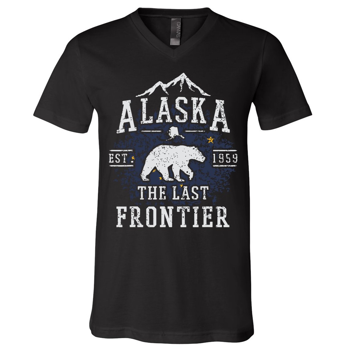 Alaska The Last Frontier Shirts Adventure Alaskan Home Gift V-Neck T-Shirt