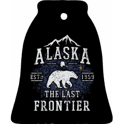 Alaska The Last Frontier Shirts Adventure Alaskan Home Gift Ceramic Bell Ornament