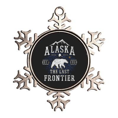 Alaska The Last Frontier Shirts Adventure Alaskan Home Gift Metallic Star Ornament