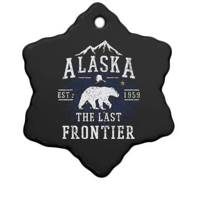 Alaska The Last Frontier Shirts Adventure Alaskan Home Gift Ceramic Star Ornament