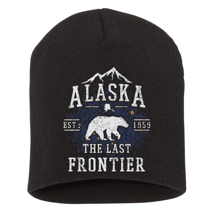 Alaska The Last Frontier Shirts Adventure Alaskan Home Gift Short Acrylic Beanie