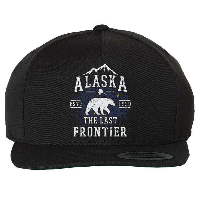 Alaska The Last Frontier Shirts Adventure Alaskan Home Gift Wool Snapback Cap