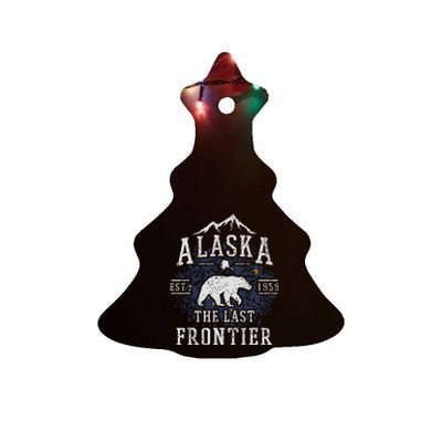 Alaska The Last Frontier Shirts Adventure Alaskan Home Gift Ceramic Tree Ornament