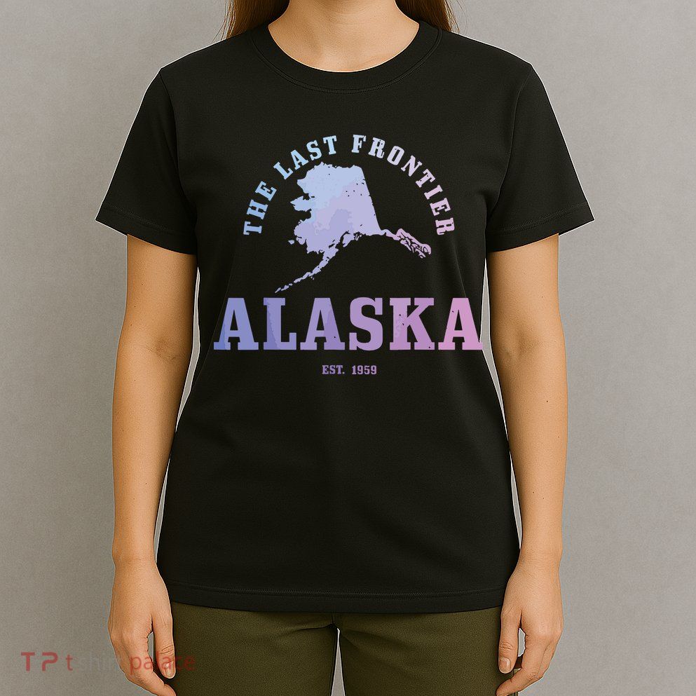 Alaska The Last Frontier State Map Est 1959 Vintage T-Shirt