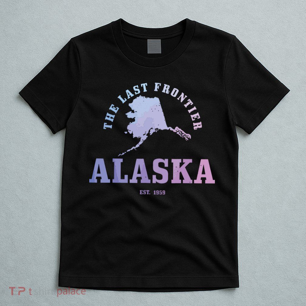 Alaska The Last Frontier State Map Est 1959 Vintage T-Shirt