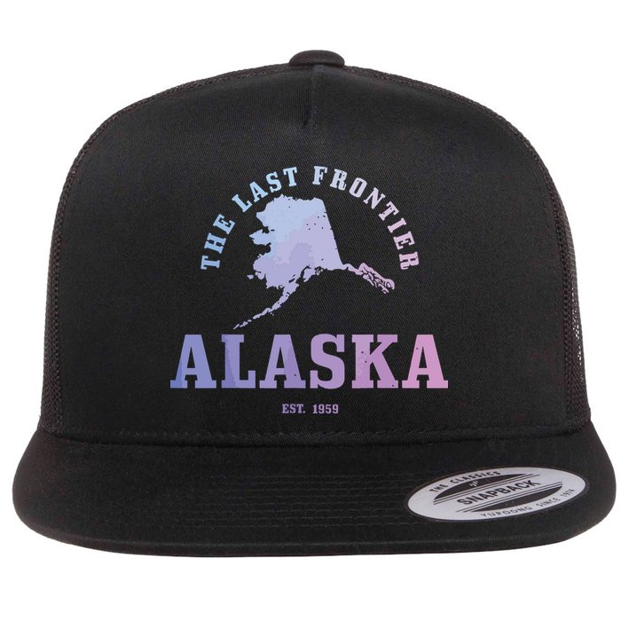 Alaska The Last Frontier State Map Est 1959 Vintage Flatbill Hat