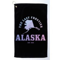 Alaska The Last Frontier State Map Est 1959 Vintage Golf Towel