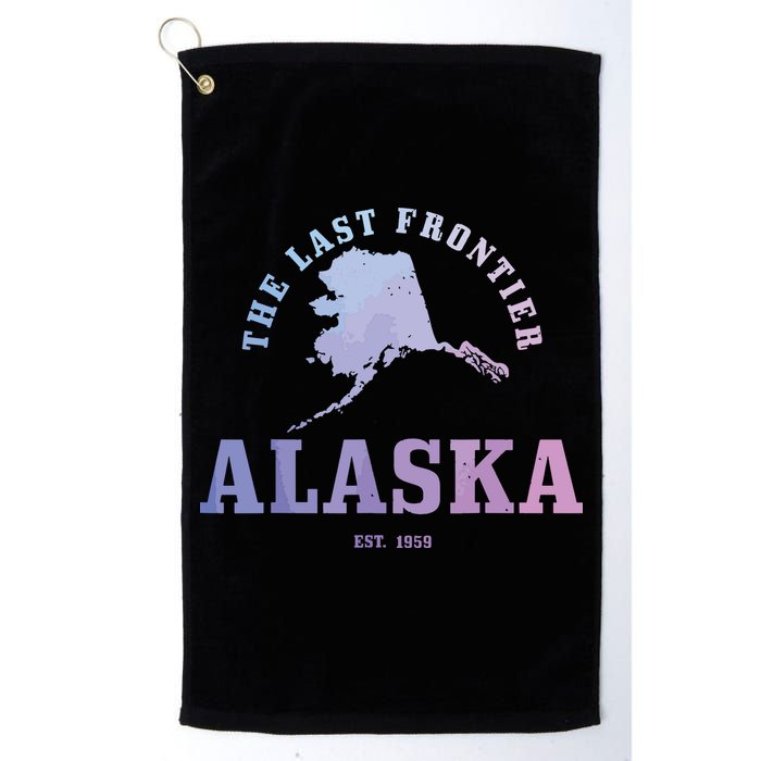 Alaska The Last Frontier State Map Est 1959 Vintage Golf Towel