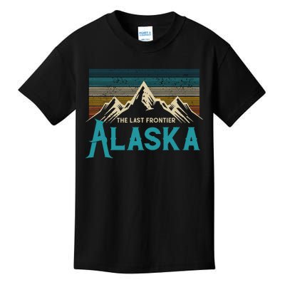 Alaska The Last Frontier Vintage Mountains Nature Gift Kids T-Shirt