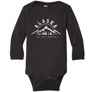 Alaska The Last Frontier Est 1959 Mountains Nature Gift Baby Long Sleeve Bodysuit