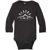 Alaska The Last Frontier Est 1959 Mountains Nature Gift Baby Long Sleeve Bodysuit