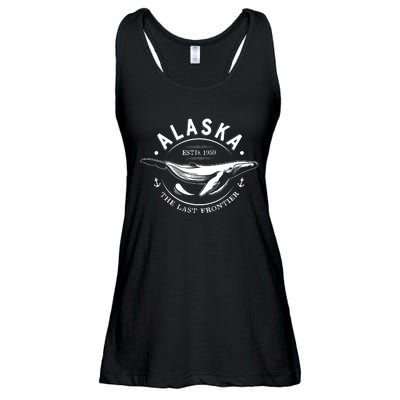 Alaska The Last Frontier Whale Home Cruise Vintage Ladies Essential Flowy Tank