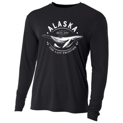 Alaska The Last Frontier Whale Home Cruise Vintage Cooling Performance Long Sleeve Crew