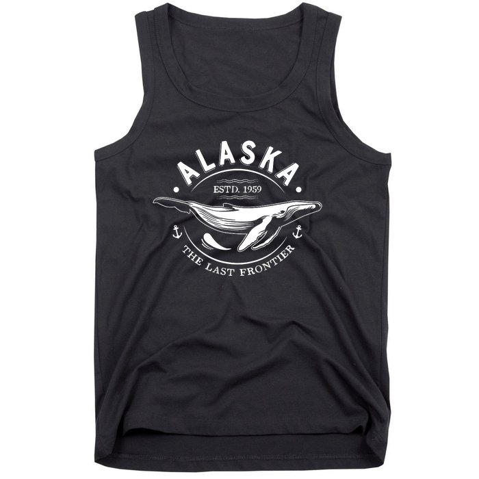 Alaska The Last Frontier Whale Home Cruise Vintage Tank Top