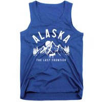 Alaska The Last Frontier Vintage Mountains Moose Hiking Gift Tank Top