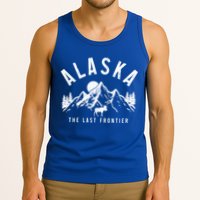 Alaska The Last Frontier Vintage Mountains Moose Hiking Gift Tank Top