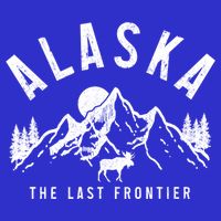 Alaska The Last Frontier Vintage Mountains Moose Hiking Gift Tank Top