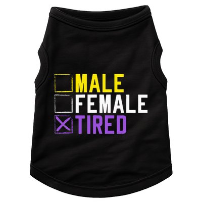Asexual Transexual Lgbt Pride Gift Tired Non Binary Doggie Tank
